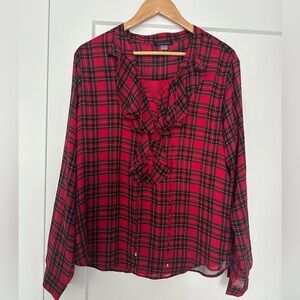 Tommy Hilfiger plaid blouse.